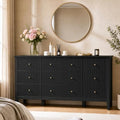 RoyalCraft Fluted Dresser for Bedroom with 9 Drawers, 59" Wide Long Dresser by Bringyoubetterlife