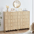 ORRD 5 Drawer Dresser for Bedroom Set of 2, Modern Closet Chest of Drawers with Wave Fluted Drawer, Wood Storage Small Dresser Organizer for Nursery Bedroom Living Room Hallway Closet (Natural) by ORRD