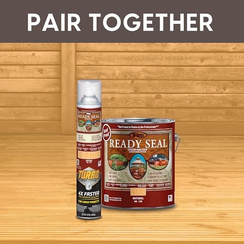 Ready Seal Exterior Wood Stain & Sealer, Natural Light Oak, Turbo Spray - Image 6