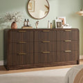 Decofy Fluted 9 Drawers Dresser, 63'' Wide Chest of Drawers for Bedroom by Decofy