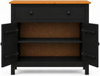 From the Tree Furniture 44" Wide Black & Pine Top Solid Pine Shaker Sideboard - Image 5