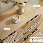 Wood Tall 5 Drawers Dresser, 27.6" W Fluted Modern Dressers for Bedroom - Image 4