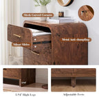 Curved Drawer Dresser for Bedroom with 5 Drawers, 31'' Wide Chest of Drawer - Image 5