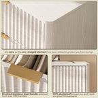 54" Wide Fluted 7 Drawers Dresser for Bedroom,Curved Edge,White - Image 4