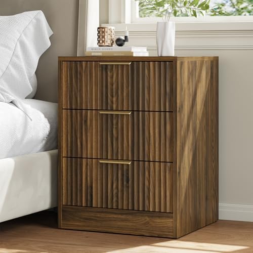 9 Drawer Dresser & 3-Drawer Nightstand Set 3-Piece, Walnut丨63 Long Dresser Set Night Stand Set of 2 with Metal Handle, Modern Wood Chest of Drawers Storage Dressers Set for Bedroom - Image 6