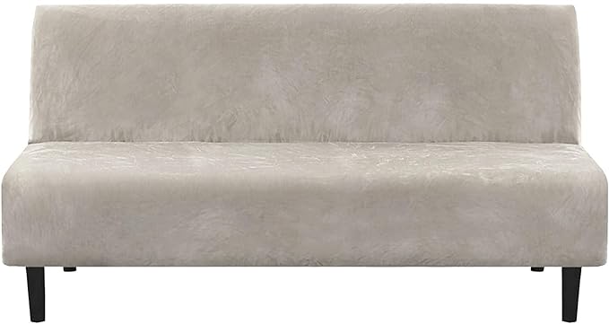 H.VERSAILTEX Real Velvet Futon Cover Armless Sofa Covers Sofa Bed Covers by HVERSAILTEX