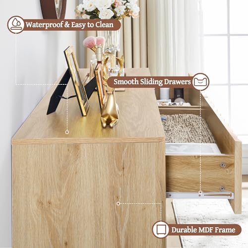 Bifins 53" Wide Fluted 6 Drawer Dresser - Image 5