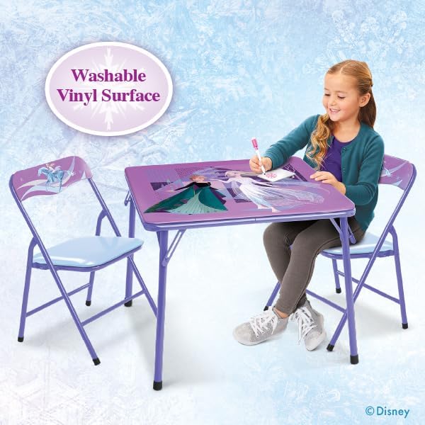 Disney Frozen Kids Folding Table & Chairs Set - Image 2