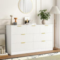 7 Drawer Fluted Dresser with Deep Drawers for Bedroom, White丨55 Wide Mid Century Dresser, Modern Chest of Drawers, Wood TV Stand Storage Organizer for Closet, Living Room, Hallway by Provideyouwithbestproduct%EF%BC%81