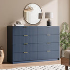 MAISONARIA Navy Dresser for Bedroom, 8 Drawer Double Dresser, Modern Chest of Drawers for Bedroom, Living Room, Entryway and Closet, 55" L x 15.7" D x 37.4" H - Image 6