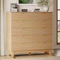 BORNOON 46" Tall Dresser for Bedroom, 10-Drawer Fluted Chest of Drawers, Modern Wood Highboy with Metal Slides and Handles, Anti-Tip Kit, Vertical Clothes Storage Organizer for Apartment, Closet by BORNOON