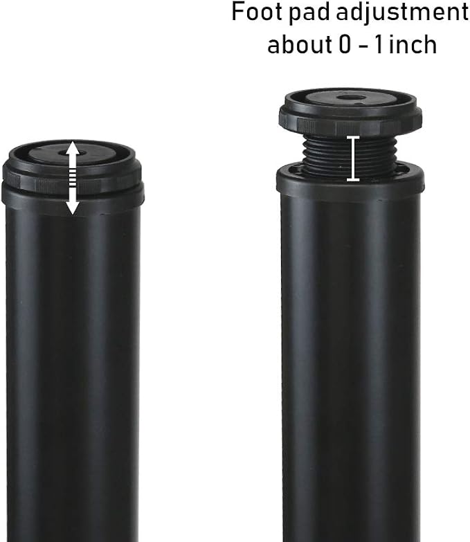 QLLY 27.5 inch/ 70cm Adjustable Metal Desk Legs, Heavy Duty Furniture Table Legs - Image 3