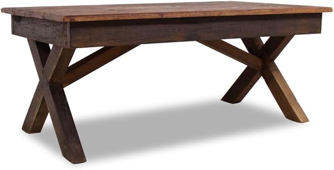 Rustic Farmhouse Coffee Table, Reclaimed Wood Accent Tables, Unique Rectangular by Unknown