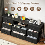 Furnulem 63" Dresser for Bedroom, 9 Drawer Dresser TV Stand for 65"-75" TV - Image 4