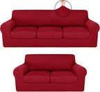 HunnmingRe Sofa Covers for 3 Cushion Couch Stretch Sofa and Loveseat Covers Set by HunnmingRe
