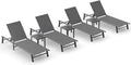 Ciokea Foldable Outdoor Lounge Chair Set of 4 by CIOKEA