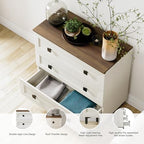 FENSULN Modern White Dresser for Bedroom with 9 Drawers, 3 in 1 Wooden Chest of Drawers with Organizer Storage for Bed Room,Livingroom Hallway - Image 6