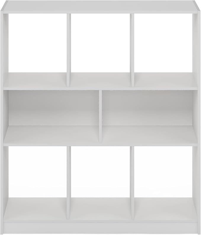 Furinno DALY Book Shelf, 8-Cube Bookshelf, Horizontal Cube Storage Organizer - Image 6