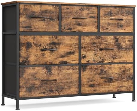 SONGMICS Dresser for Bedroom, Wide Dresser with 7 Fabric Drawers by SONGMICSbySONGMICSHOME