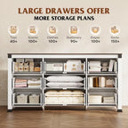 WLIVE 9 Drawer Dresser White, Wide Chest of Drawers & SGS-Tested Anti-Tip - Image 4