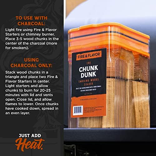 Fire & Flavor Hickory Wood Chunks for Smoking and Grilling - All-Natural, Long-Lasting with a Mildly Sweet Flavor - Large Chunk Wood Chips for Smokers,Red - Image 3