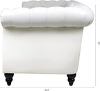 LEVNARY Chesterfield Sofa, Classic Tufted Upholstered Leather Couch, Modern 3 - Image 5
