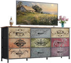 WLIVE Dresser TV Stand for 65 Inch TV, 9 Drawer Dresser for Bedroom by WLIVE