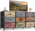 WLIVE Dresser TV Stand for 55 Inch TV, 9 Drawer Dresser for Bedroom by WLIVE