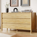 HOUROM Oak Dresser for Bedroom,47" Wide 6 Drawer Mid Century Modern Chest by HOUROMDresserforBedroom