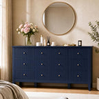 RoyalCraft Fluted Dresser for Bedroom with 9 Drawers, 59" Wide Long Dresser by Bringyoubetterlife