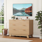 DUMOS Fluted Dresser for Bedroom, Wide Modern Storage Organizer, 6 Drawers - Image 4