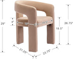 BESTANO Set of 3 Modern Velvet Fabric Upholstered Dining Chairs - Image 3