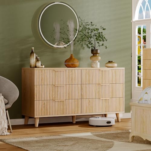 Modern Dresser and Nightstand Sets 3-Piece, 2 Nightstands 6-Drawer Dresser - Image 5