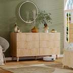 Modern Dresser and Nightstand Sets 3-Piece, 2 Nightstands 6-Drawer Dresser - Image 5