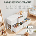 5-Drawer Dresser for Bedroom, Anti-Tip Wide Storage Organizer Fabric - Image 5