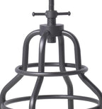 LOKKHAN Industrial Bar Stools-Swivel Leather Metal Bar Stool-20-27 Inch Tall - Image 7