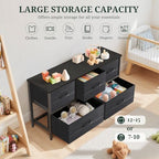 5-Drawer Dresser for Bedroom, Anti-Tip Wide Storage Organizer Fabric - Image 5