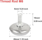 30Pcs Adjustable Furniture Leg Base Leveller Table Leveling Feet Pads, M6 x - Image 3
