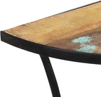 Half Circle Side Table 43.3x15.7x30.3 Inches Solid Reclaimed Wood - Image 7