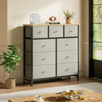 DUMOS 9 Drawer Dresser for Bedroom, Storage Organizer Chest of Drawers - Image 2