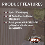 Ready Seal Exterior Wood Stain & Sealer, Natural Light Oak, Turbo Spray - Image 3