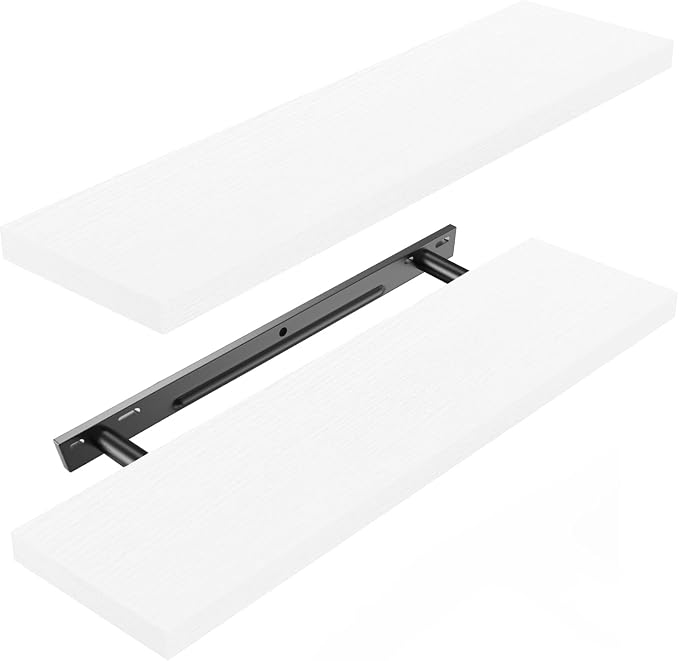 AMADA HOMEFURNISHING Floating Shelves Wall Mounted, 24 x 7 Inch Wall Shelves by AMADAHOMEFURNISHING