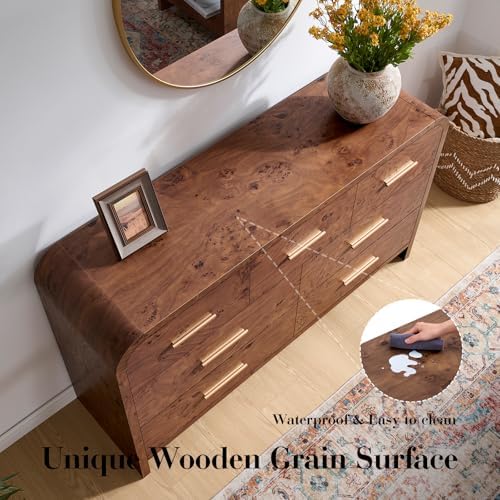 Curved Drawer Dresser for Bedroom with 7 Drawers, 54'' Wide Chest of Drawer - Image 6