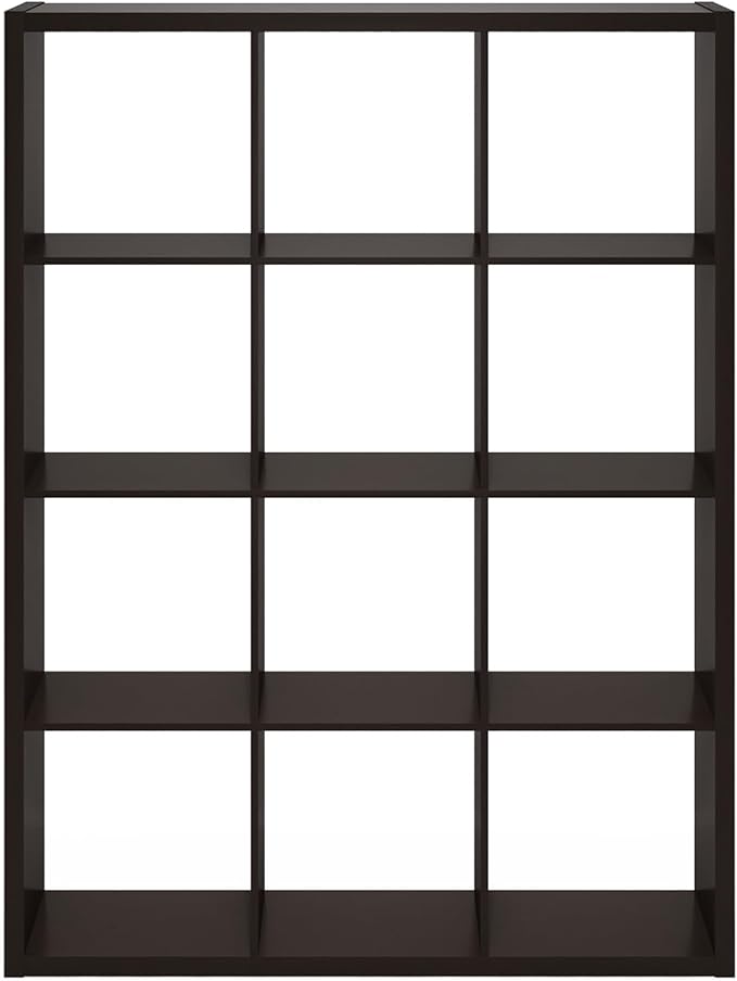 Furinno Cubicle Book Shelf, 12-Cube Bookshelf, Extra Thick Frame Reversible - Image 10