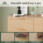 6 Drawer Dresser for Bedroom, Fluted 39.4" Wide Chest of Drawers - Image 5
