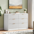 Decofy Fluted 6 Drawers Dresser, 47.2'' Wide Chest of Drawers for Bedroom - Image 4