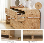 Curved Drawer Dresser for Bedroom with 7 Drawers, 54'' Wide Chest of Drawer - Image 5