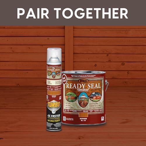 Ready Seal Exterior Wood Stain & Sealer, Redwood, Turbo Spray - Image 6