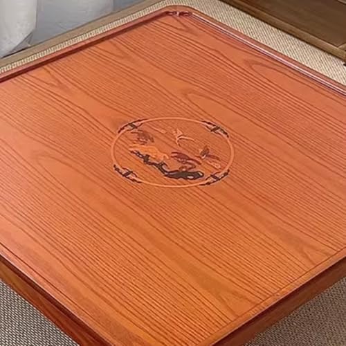 Korean Square Folding Coffee Table, Solid Wood Low Table - Image 5
