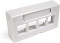Leviton 4-Port QuickPort Extended Depth Modular Furniture Faceplate by Leviton